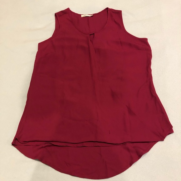 Burgundy Ricki’s chiffon top with cross front - Picture 2 of 7
